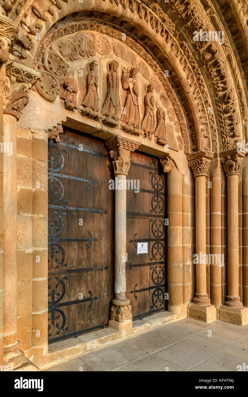 Monastère de San Salvador de Leyre, la plus ancienne et bien-aimé de l'ancien roi de Navarre, Espagne Banque D'Images