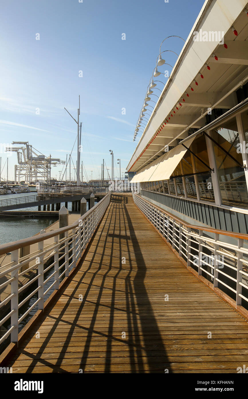 Boardwalk, Jack London Square, Oakland, California, United States Banque D'Images