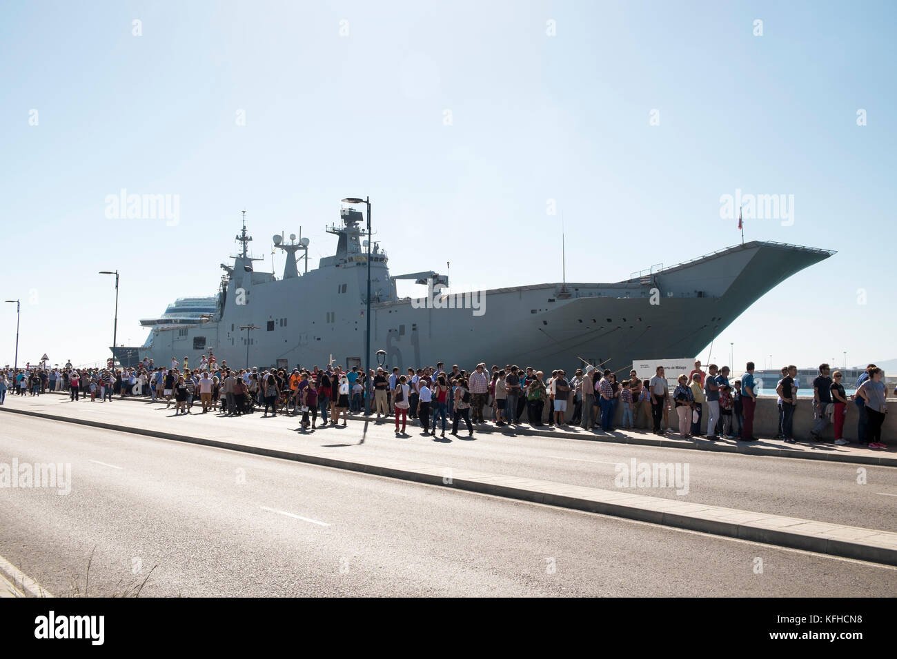 Le porte-avions Juan Carlos I. octobre, 29 octobre 2017. Málaga, Espagne. Banque D'Images