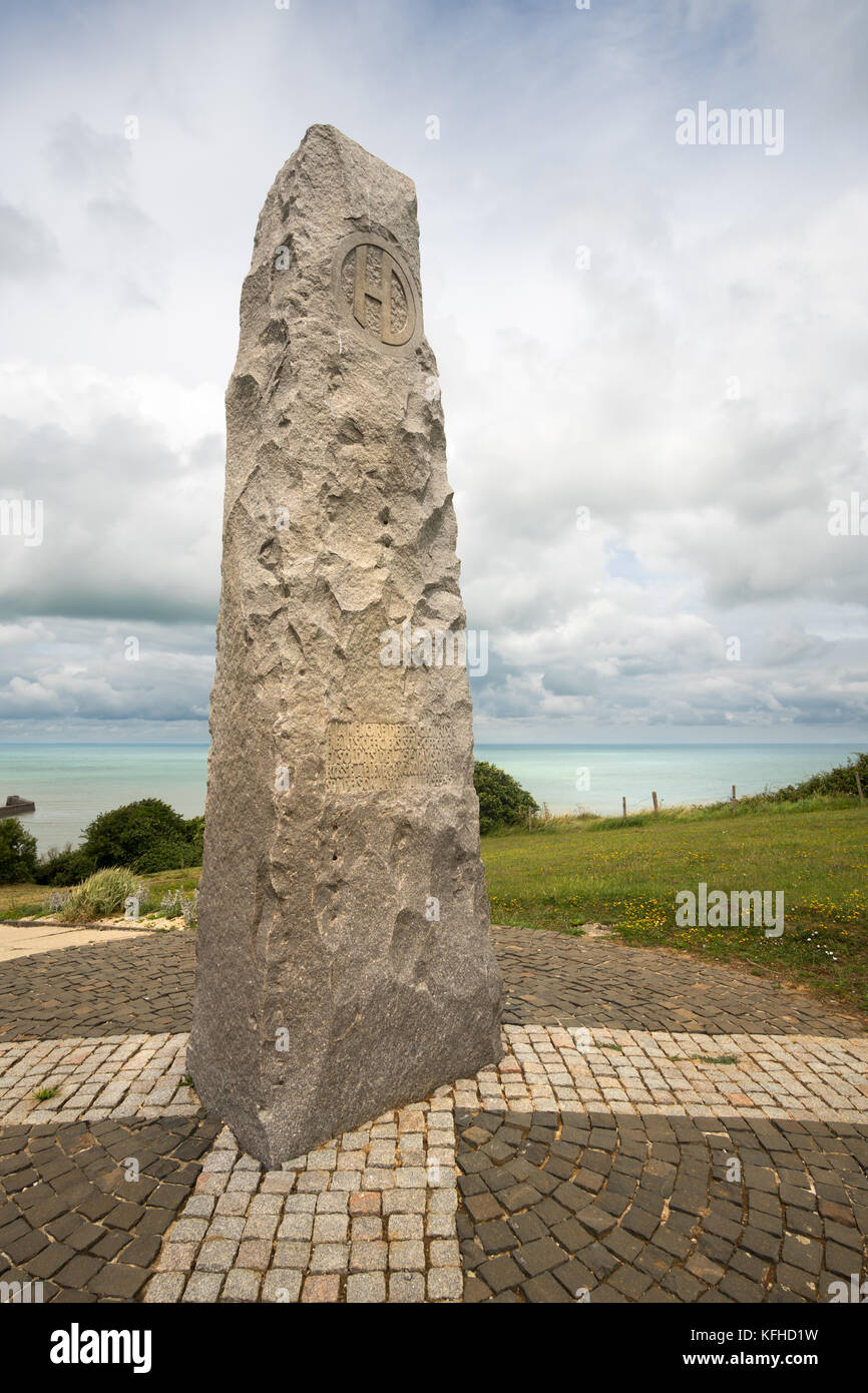 La 51e Highland Division Memorial, Saint Valery en Caux, Normandie, France, Europe Banque D'Images