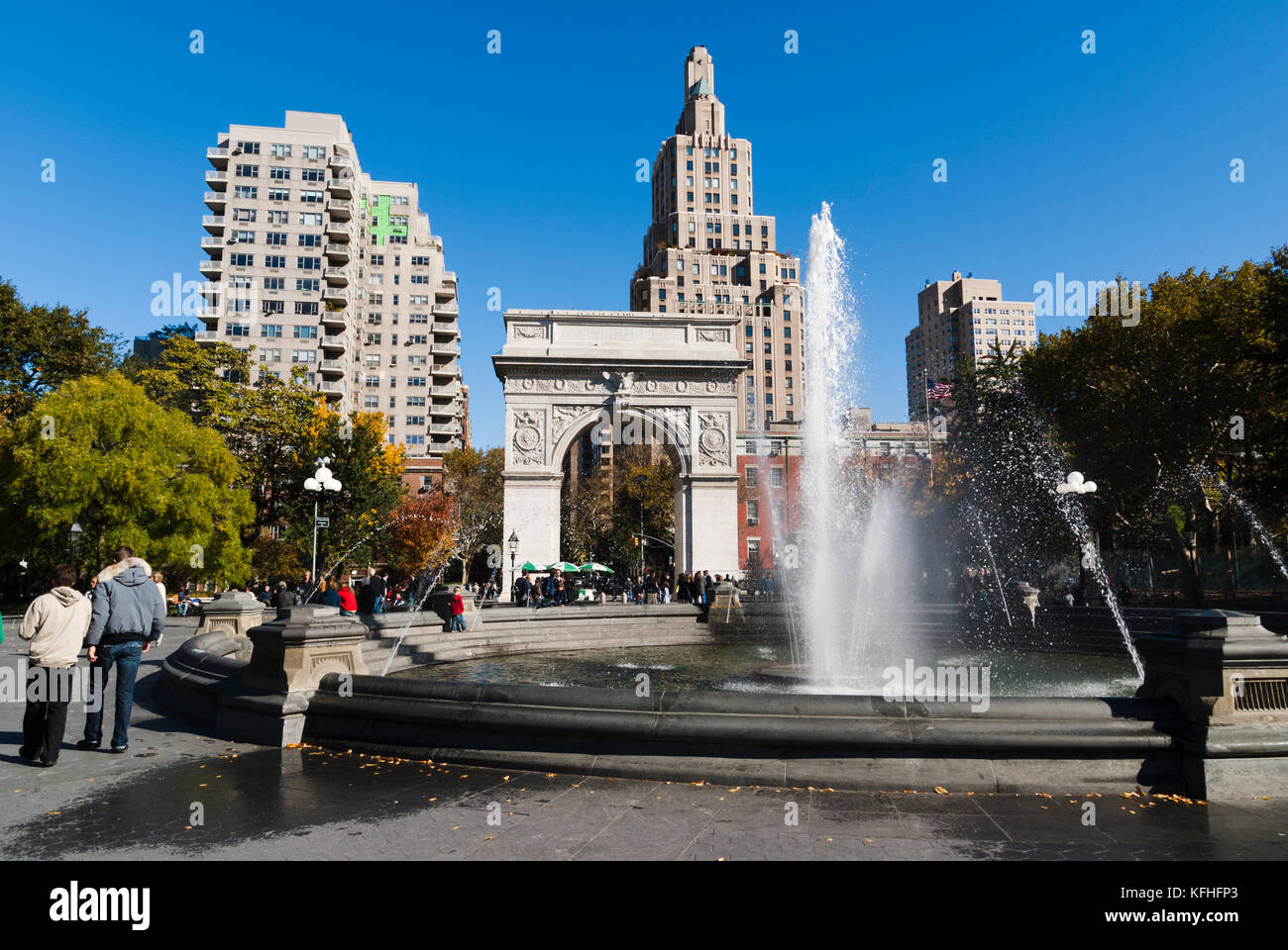 Washington Square Park, Greenwich Village, manhattan, New York City, NY, USA Banque D'Images