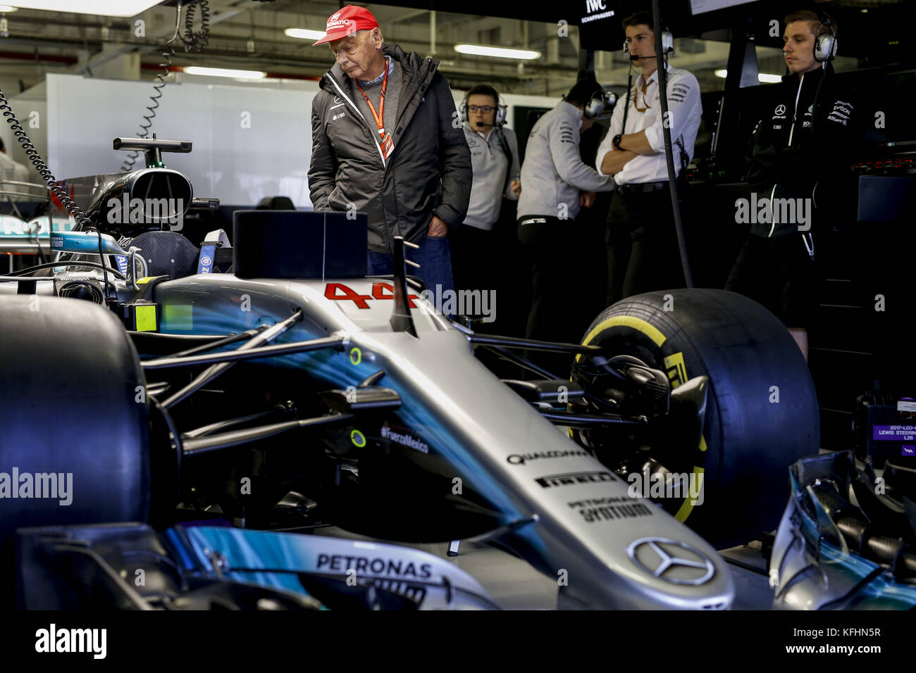 Mexico, Mexiko. 28 octobre 2017. Sports motorisés : Championnat du monde de Formule 1 FIA 2017, Grand Prix du Mexique, Niki Lauda (AUT, Mercedes AMG Petronas Formula One Team), | Verwendung weltweit crédit : dpa/Alay Live News Banque D'Images