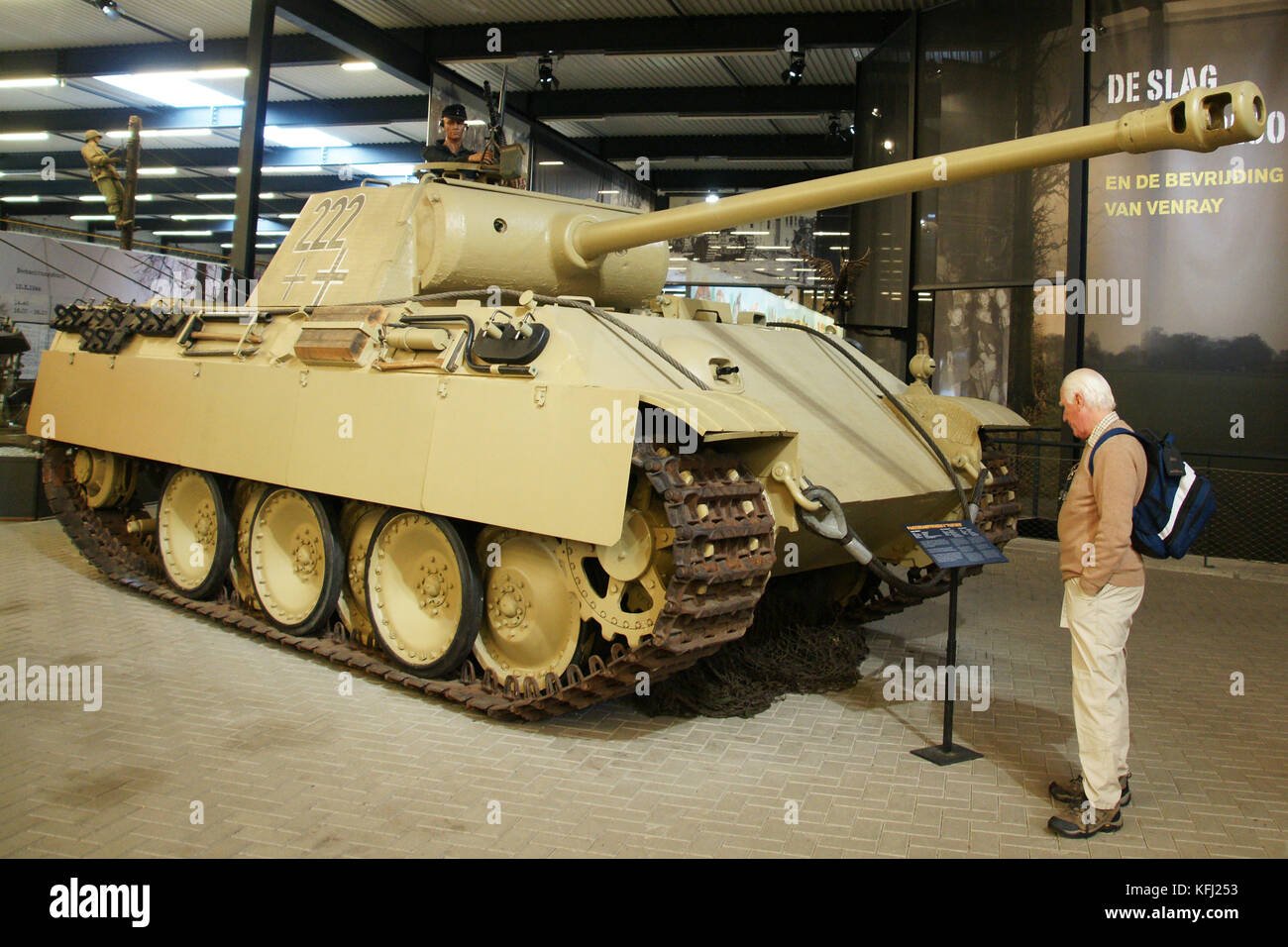 L'allemand WW2 tank Panther conservé au Musée de la guerre, Pays-Bas Overloon Banque D'Images