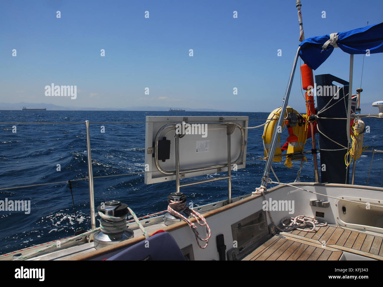 Détroit de Gibraltar, l'entrée de l'Atlantique de la Méditerranée Banque D'Images