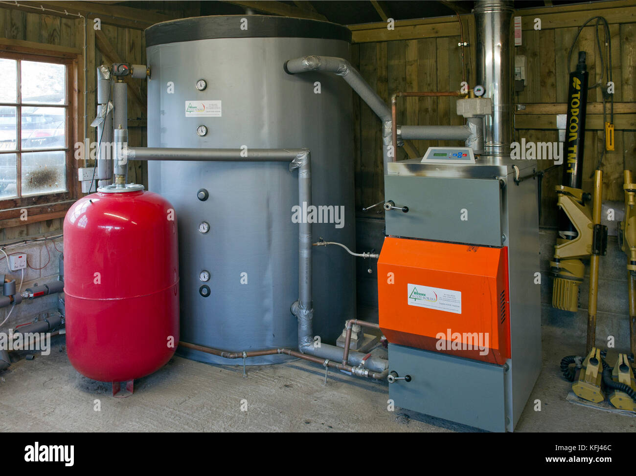 Wood burning boiler Banque de photographies et d'images à haute résolution  - Alamy