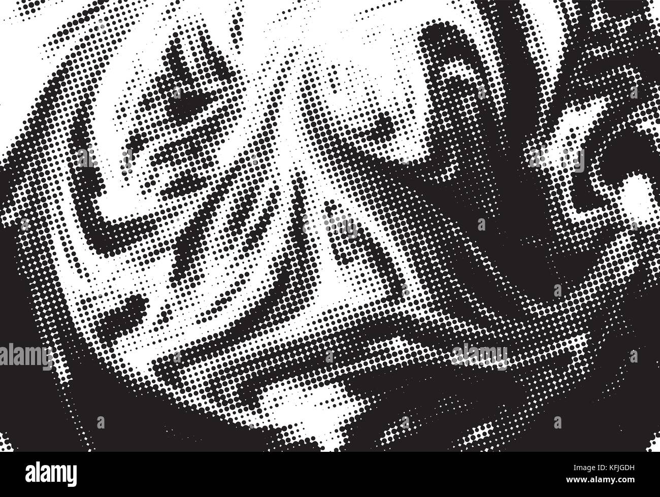 Le noir et blanc grunge texture. abstract background. vector halftone pattern. Illustration de Vecteur