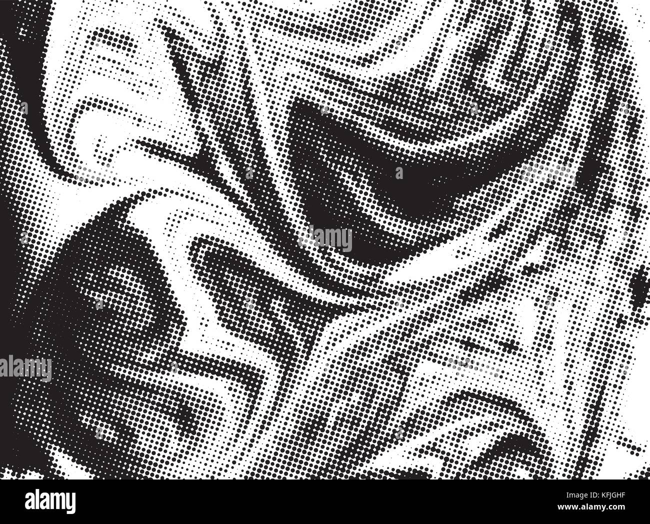 Le noir et blanc grunge texture. abstract background. vector halftone pattern. Illustration de Vecteur