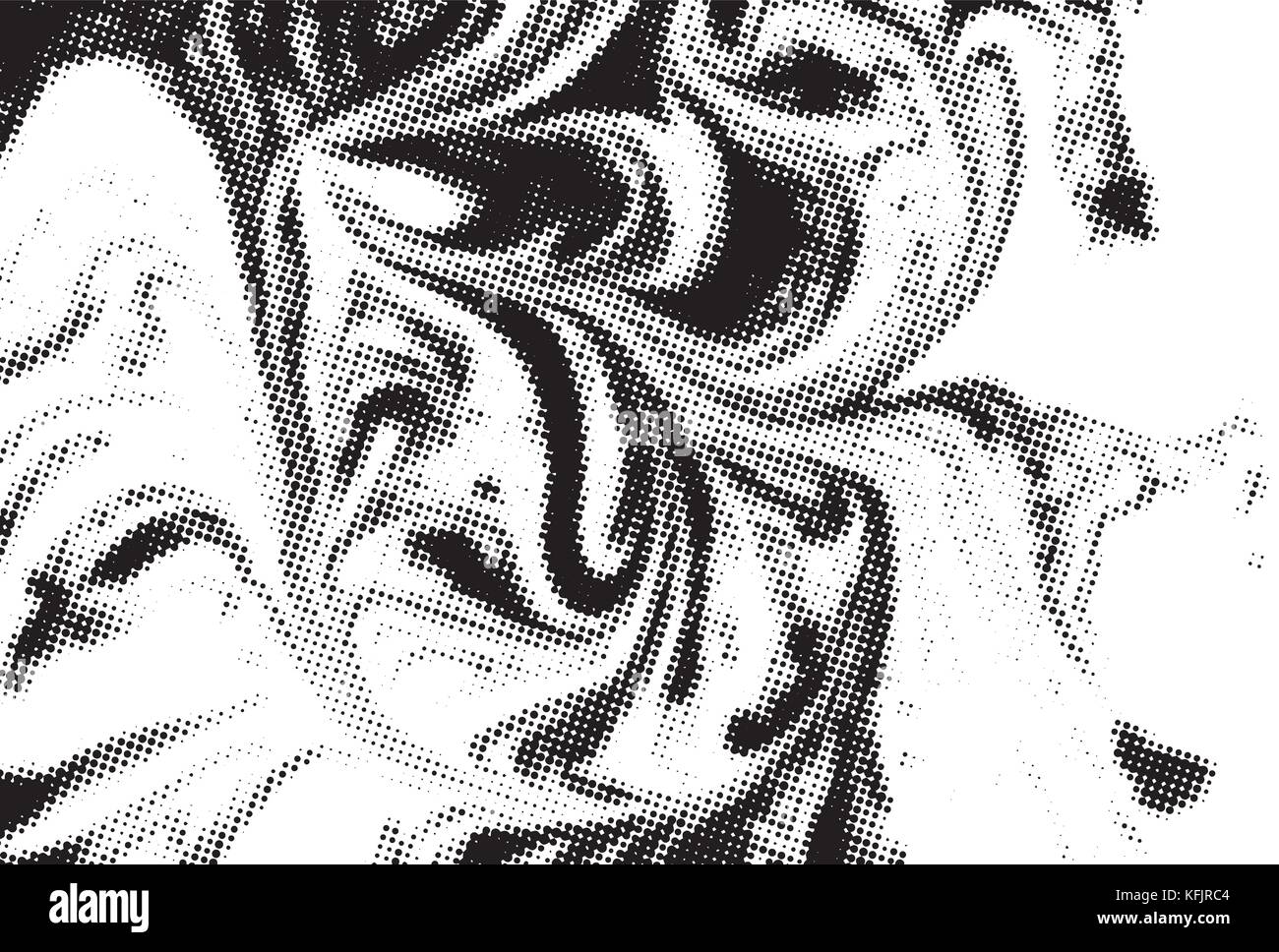 Le noir et blanc grunge texture. abstract background. vector halftone pattern. Illustration de Vecteur