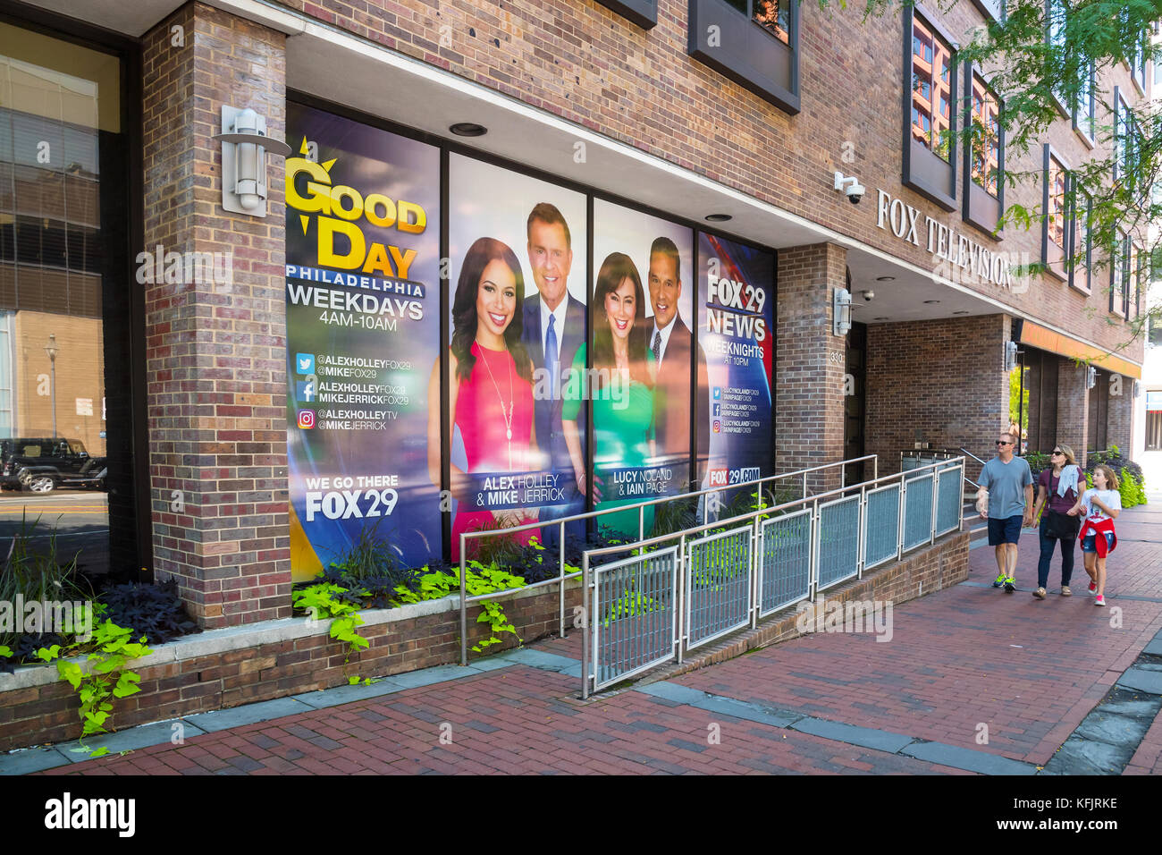 Bureau de rédaction chaîne de télévision Fox 29 News, Philadelphie, Pennsylvanie, États-Unis Banque D'Images