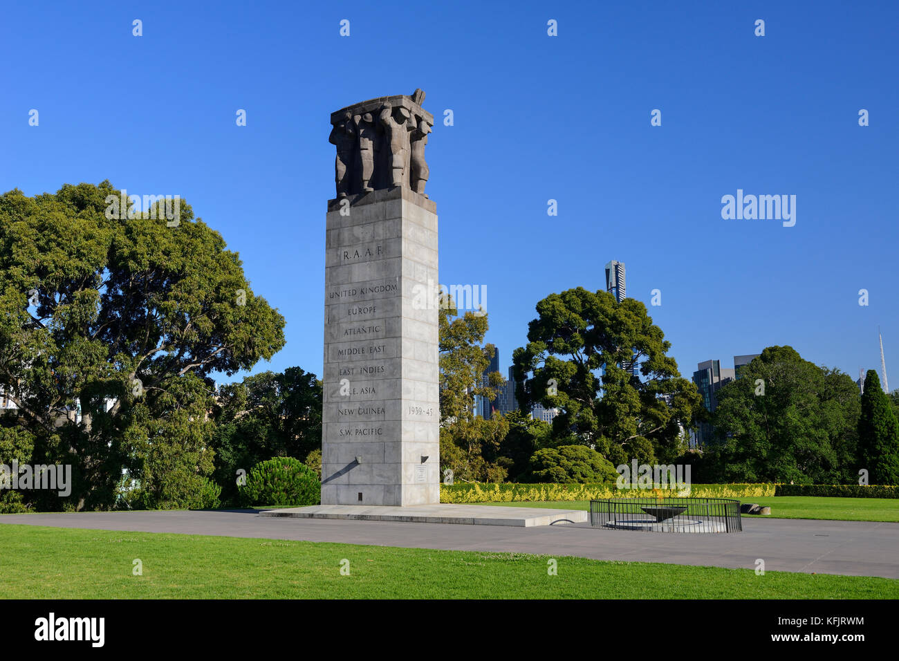 Royal Australian Air force world war ii Memorial dans le domaine du roi Park à Melbourne, Victoria, Australie Banque D'Images