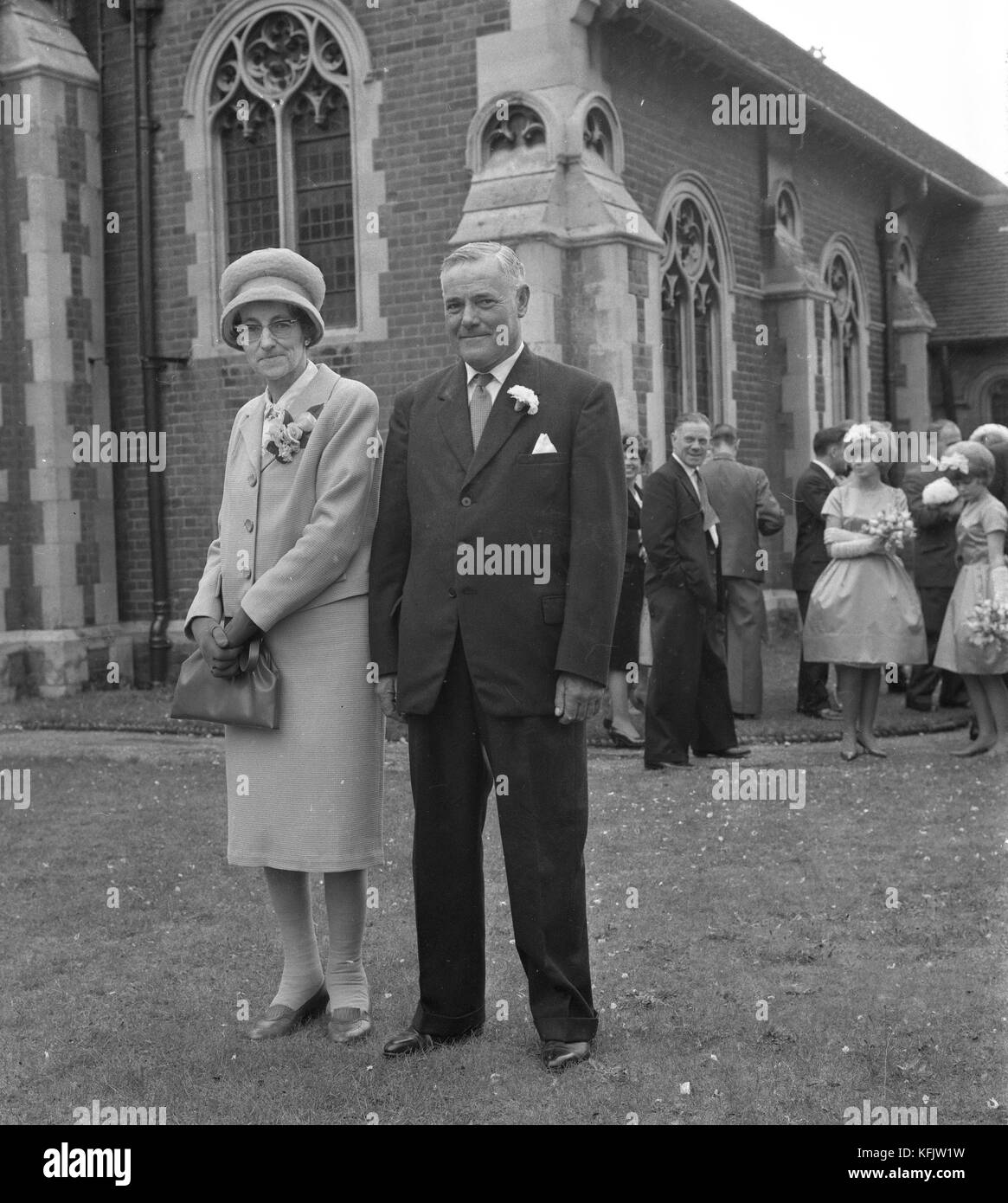 Le mariage de M. et Mme Morgan à parkstone, Poole, dorset. c1965. photo par Tony henshaw Banque D'Images