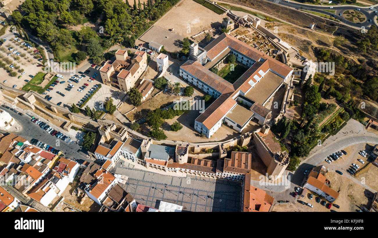 L'Alcazaba, une citadelle mauresque, Badajoz, Espagne Banque D'Images