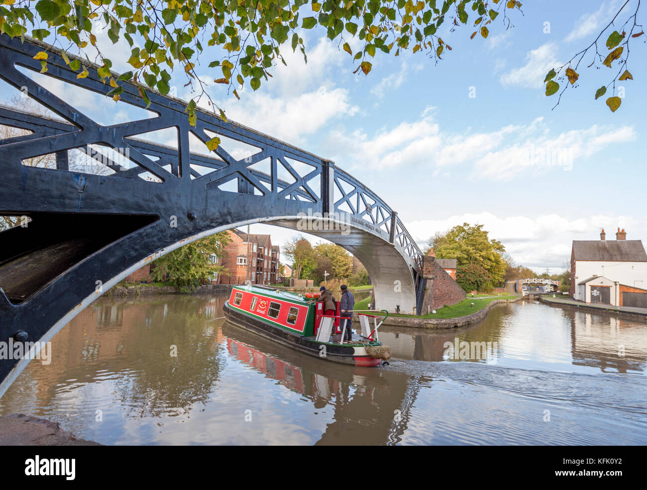 Hawkesbury Junction ou Sutton s'arrêtent à l'extrémité nord de l'Oxford Canal, Warwickshire, England, UK Banque D'Images