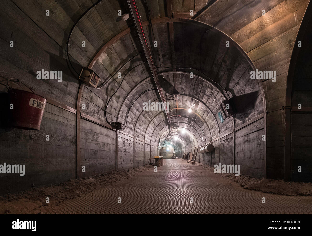 Exposition de façade de charbon souterrain au Musée national de l'exploitation minière de Newtongrange, en Écosse, au Royaume-Uni. Banque D'Images