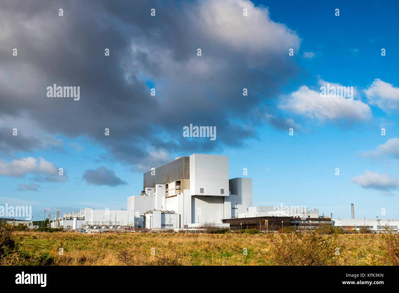 Vue de la centrale nucléaire de Torness en Ecosse, Royaume-Uni. Banque D'Images