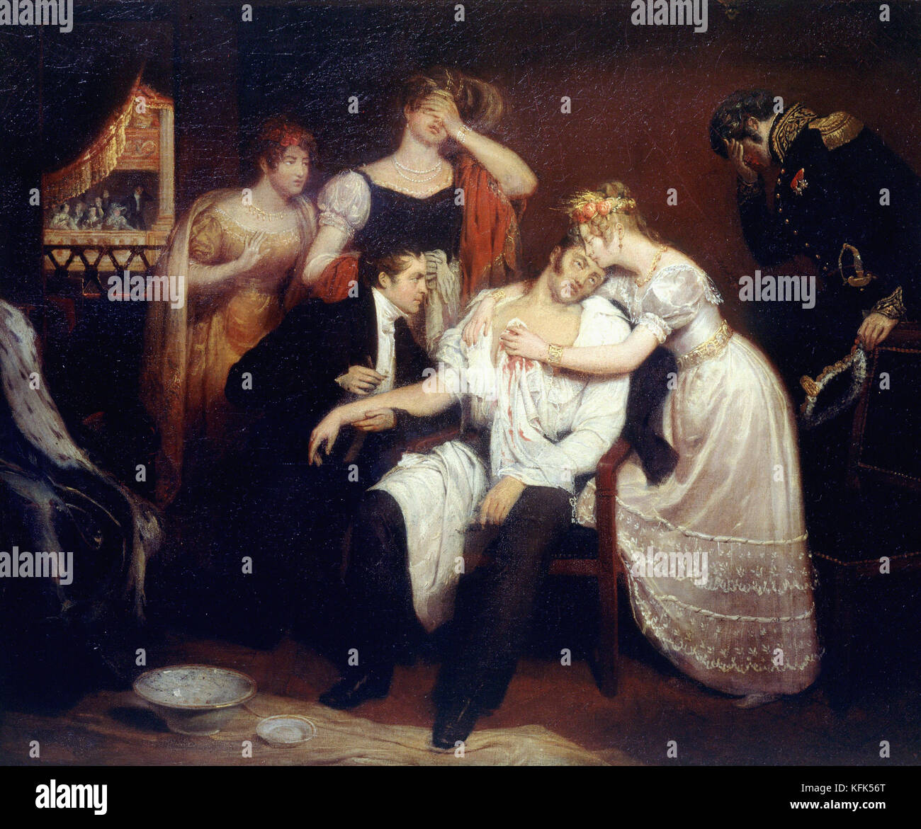 François B. Cibot école française La Mort du duc de Berry Le 13 février 1820 à la Royal Academy of Music 1829 - Musée Carnavalet, Paris Banque D'Images François B. Cibot école française La Mort du duc de Berry Le 13 février 1820 à la Royal Academy of Music 1829 - Musée Carnavalet, Paris Banque D'Images