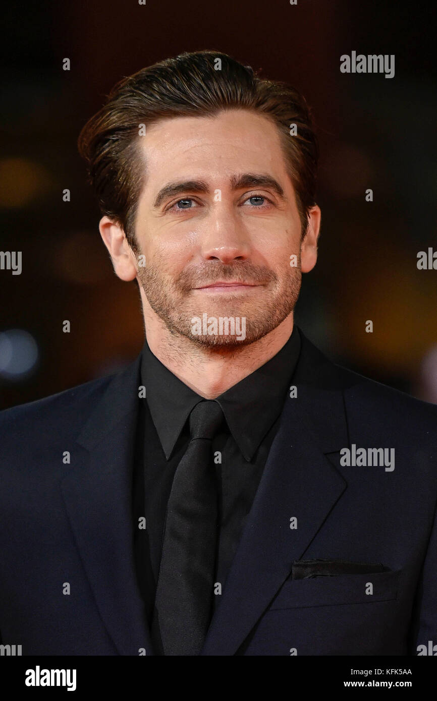 Italie, Rome, 28 octobre 2017 : Jake Gyllenhaal assister au tapis rouge du film "plus forts" au festival du film de Rome en se fondant sur les mémoires de bauman sur Banque D'Images