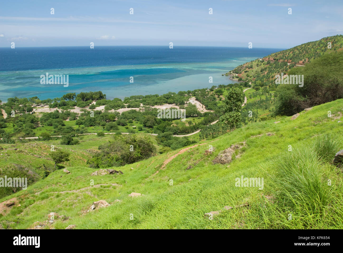 Côte nord de Timor-Leste (Timor oriental), à l'est de Dili Banque D'Images