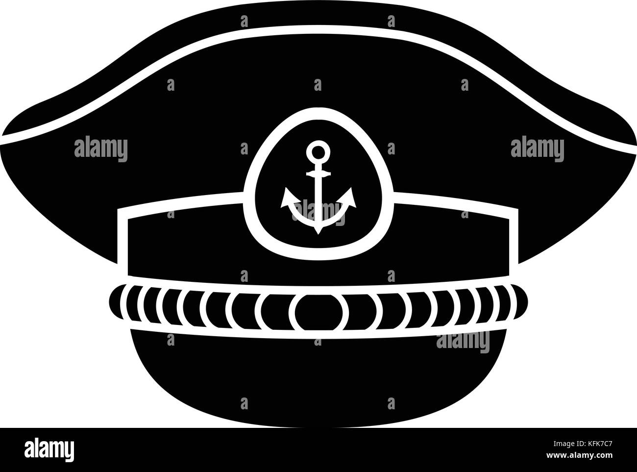 Cap marin, l'icône de style simple. Illustration de Vecteur