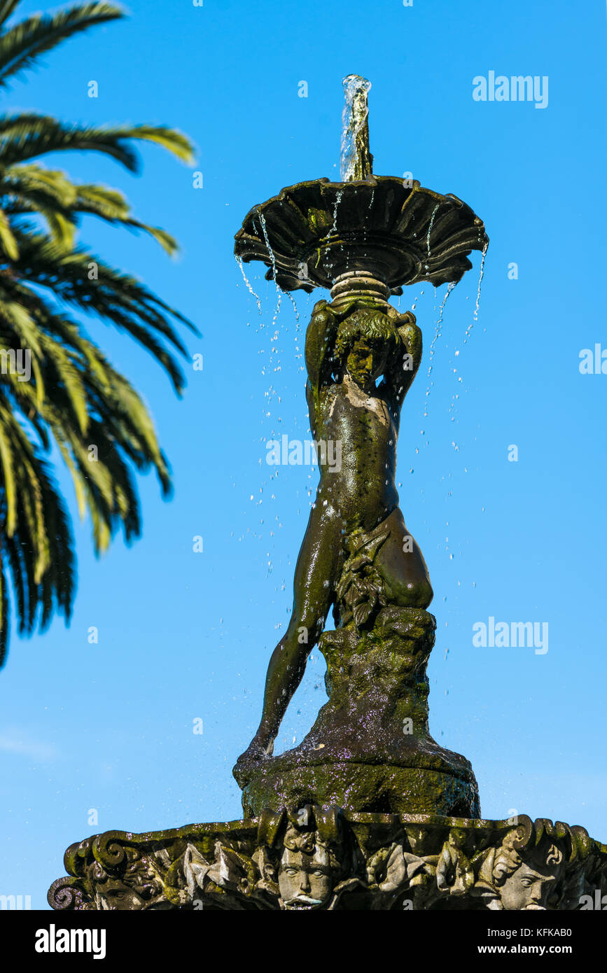 Fontaine à Gordon's réserver dans le CBD de Melbourne, Victoria Australie. Banque D'Images