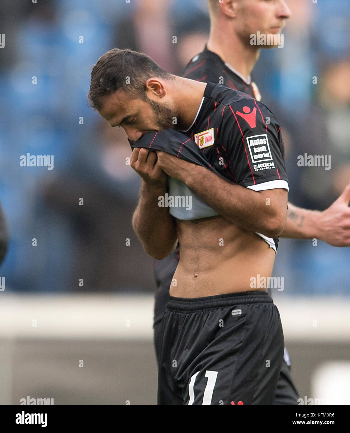 Duisburg, Deutschland. 29 octobre 2017. Akaki GOGIA (Union) déçu après dem Spiel, Fussball . Bundesliga, 12 ans. Spieltag, MSV Duisburg (DU) - Union Berlin, AM 29.10.2017 à Duisburg/ Allemagne. |utilisation dans le monde entier crédit : dpa/Alamy Live News Banque D'Images