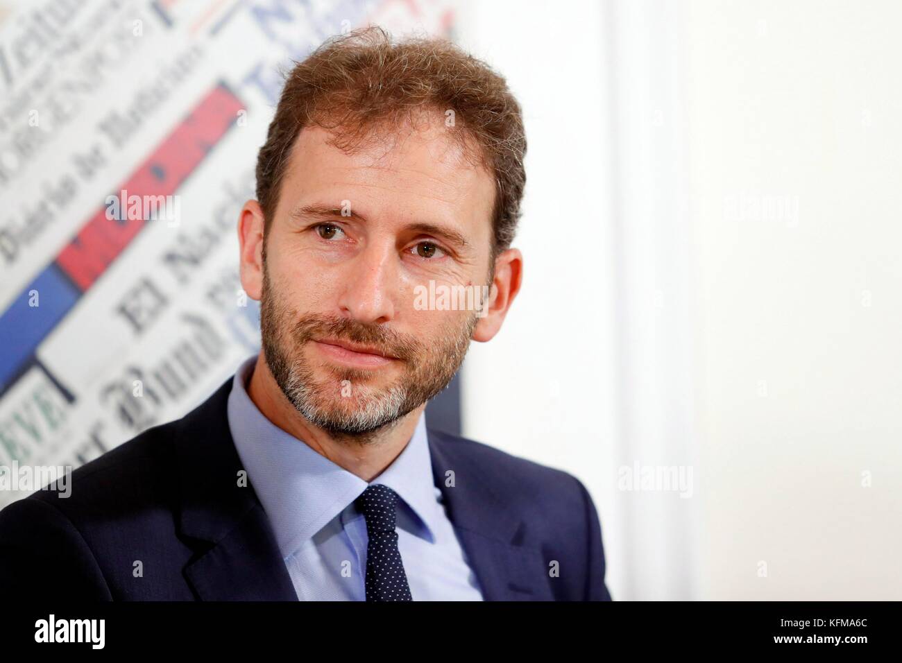 Davide casaleggio, chef du mouvement cinq étoiles (m5s) partie, en conférence de presse, Rome, Italie 02/08/2017 © Crédit Denis zammit remo/sintesi/Alamy stock Banque D'Images