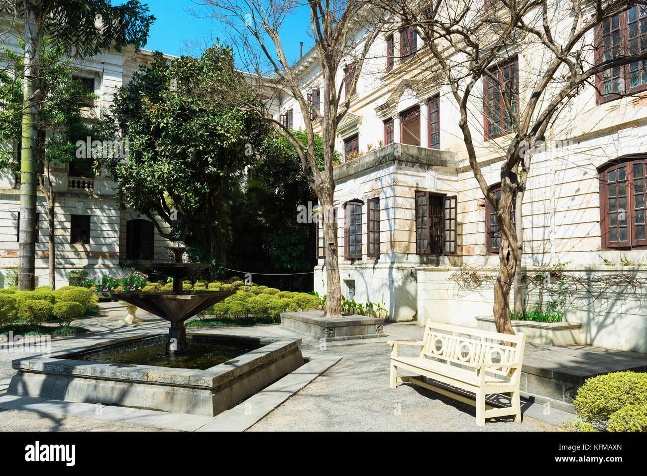 Jardin des rêves, galerie et fontaine, kaiser mahal palace, quartier de Thamel, Katmandou, Népal Banque D'Images