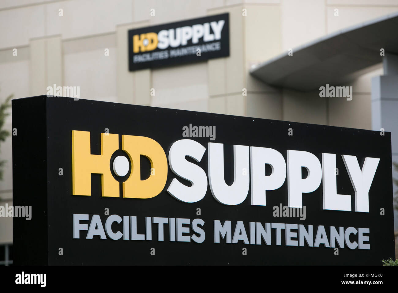 Un logo affiche à l'extérieur d'un établissement occupé par hd supply entretien des installations dans la région de Marietta, Géorgie le 7 octobre 2017. Banque D'Images