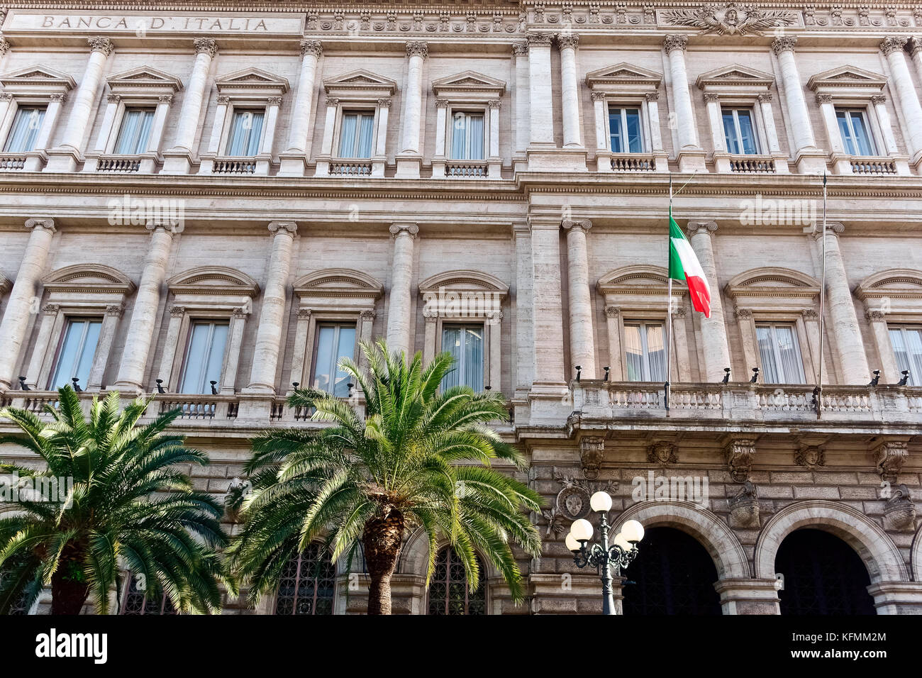 Banque d'Italie est la banque centrale de l'Italie, dans le système européen des banques centrales. Siège social situé dans le Palazzo Koch, Rome, Italie, Europe. Banque D'Images