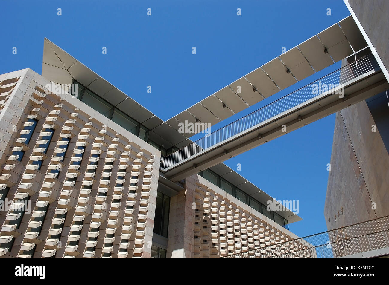 Bâtiment du parlement de la Valette, les ponts Banque D'Images