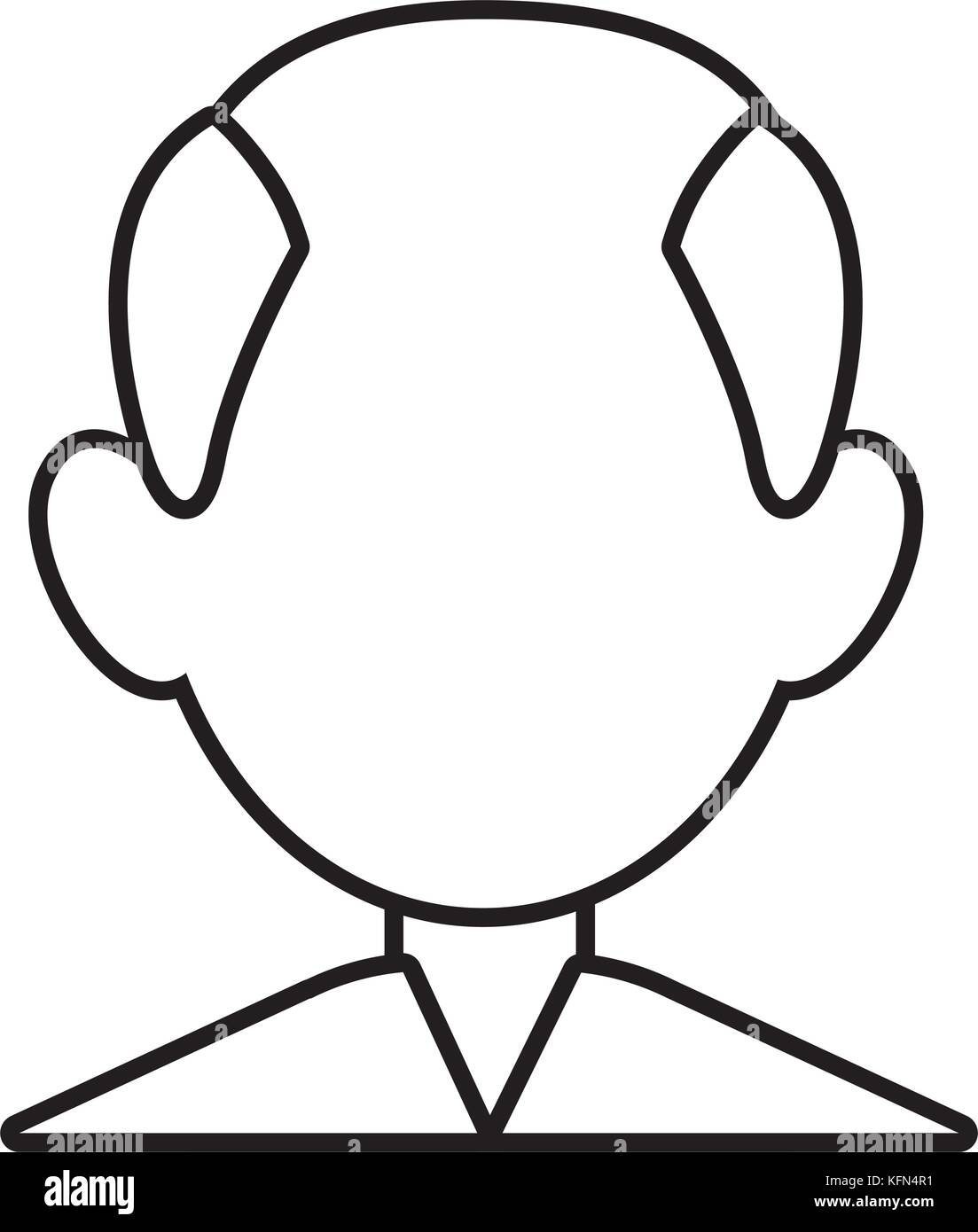 Avatar sans visage homme Illustration de Vecteur