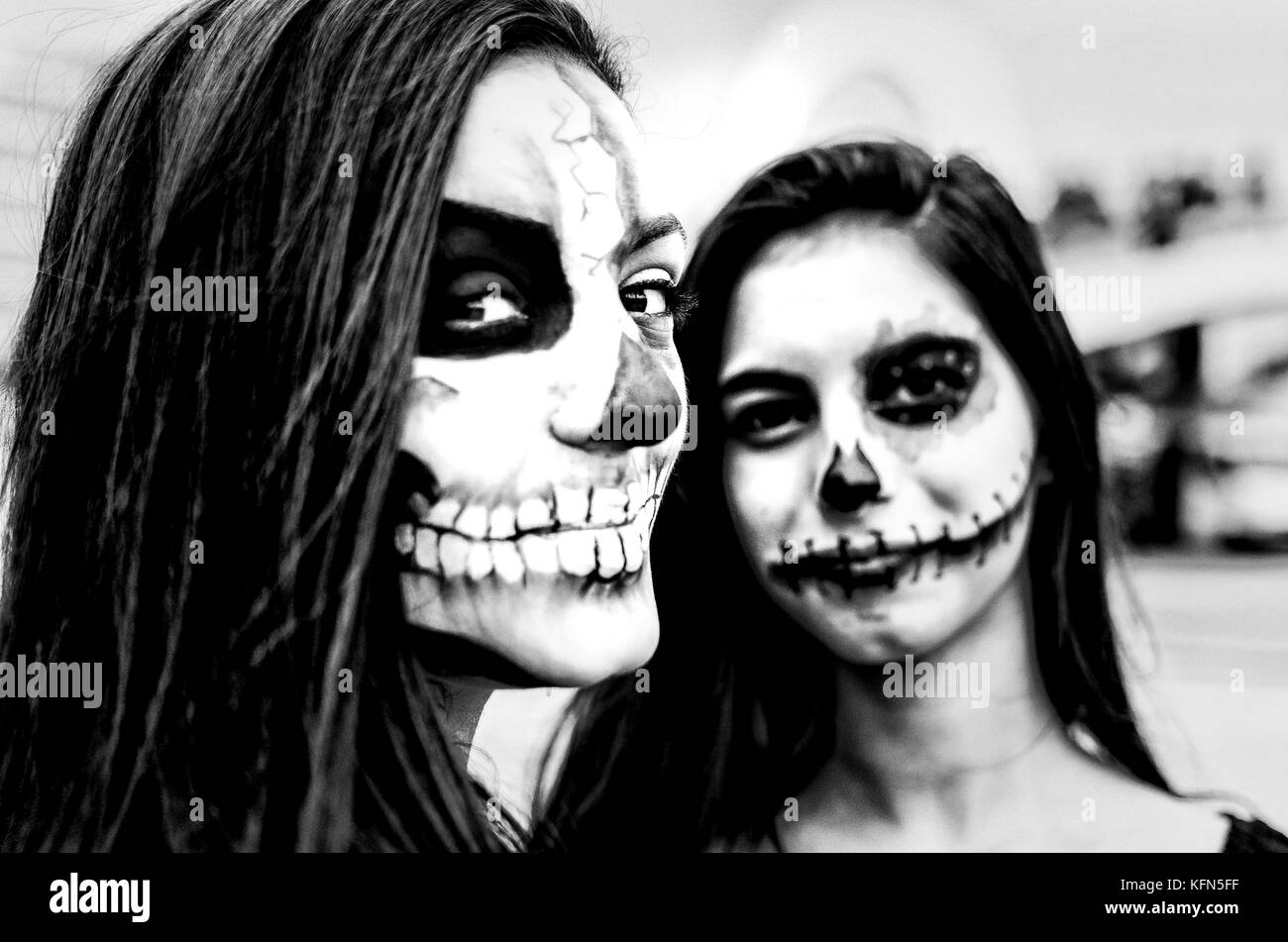 Sao Paulo, Brésil - 29 octobre 2017 : la célébration du Dia de los Muertos (jour des morts) rassemble toute la communauté mexicaine au Mémorial Banque D'Images