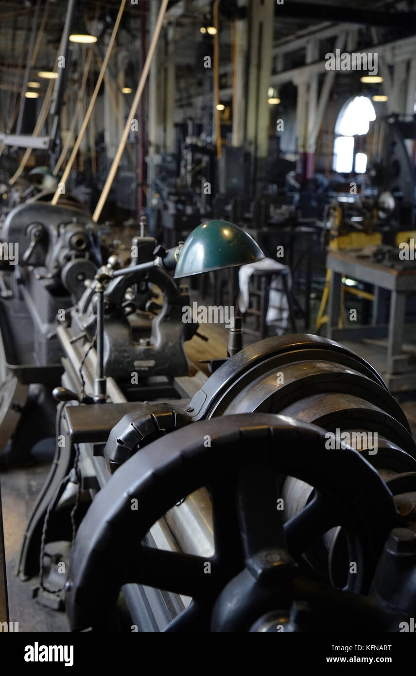 Heavy machine Shop dans le complexe de laboratoire d'Edison.Parc historique national Thomas Edison.West Orange.New Jersey.USA Banque D'Images