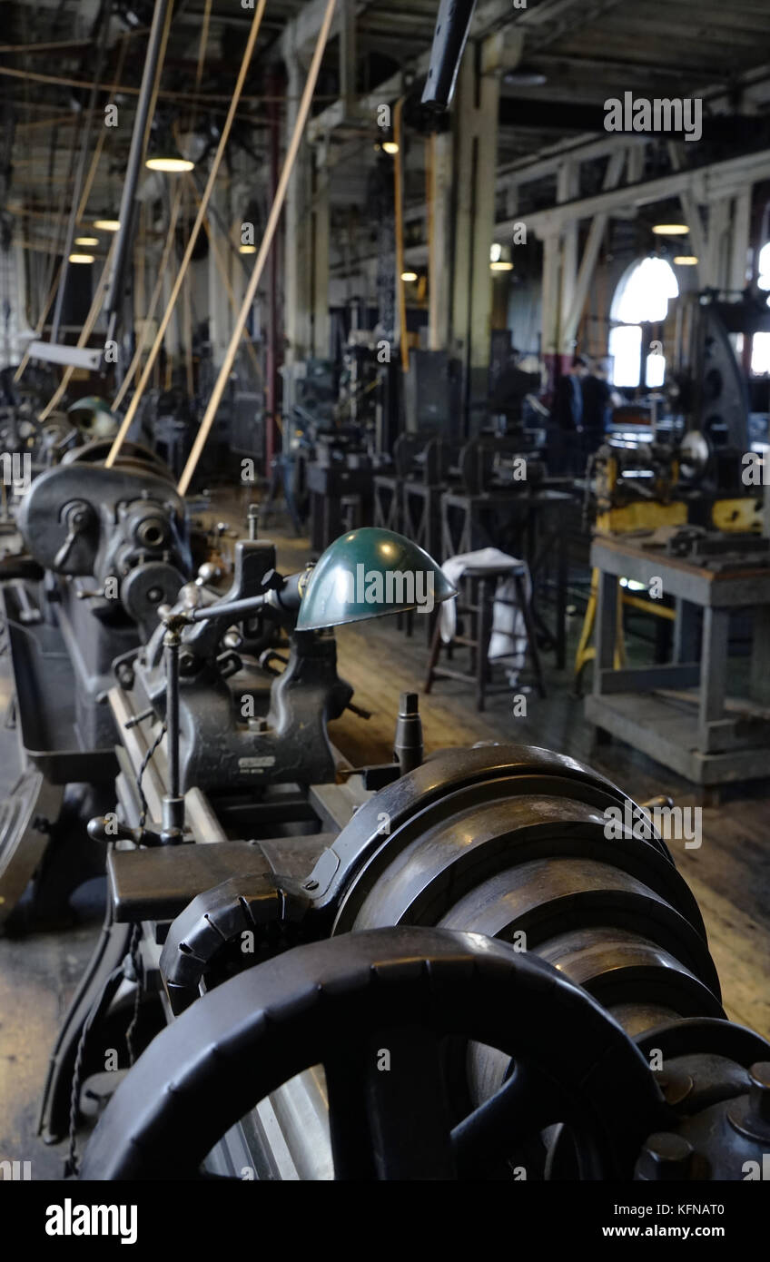 Heavy machine Shop dans le complexe de laboratoire d'Edison.Parc historique national Thomas Edison.West Orange.New Jersey.USA Banque D'Images