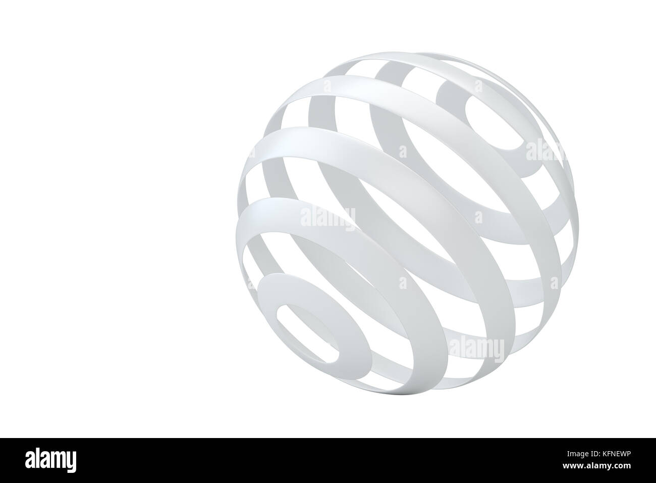 Sphère isolée abstrait. Lignes de rendu 3D ball. logo pour web design company. Banque D'Images