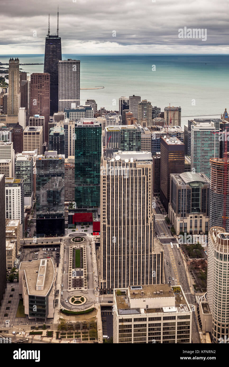 À North à l'horizon de Chicago à partir de l'aon tower Banque D'Images