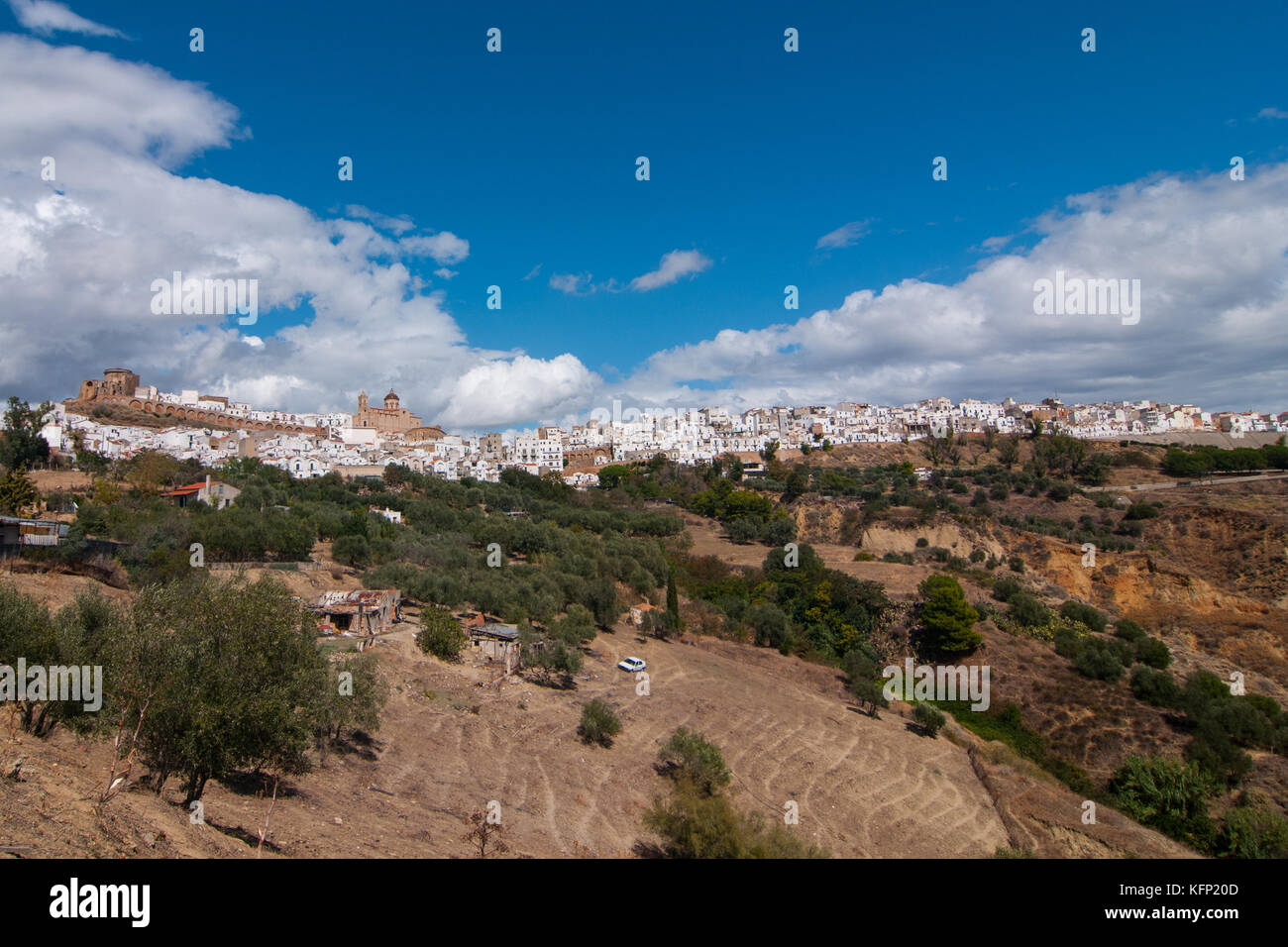 Une vue du village de pisticci, Italie. Pisticci est une ville dans la province de Matera, dans la région Basilicate, en Italie méridionale. Banque D'Images