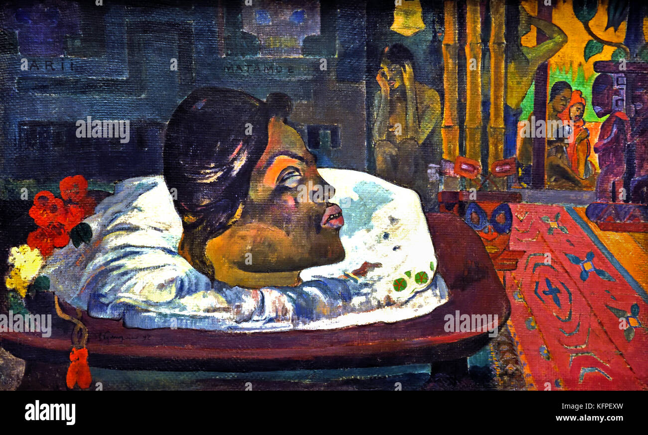 Arii Matamoe ( La fin Royale Arii Matamoe ) - Le Royal (Fin) 1892 Paul Gauguin - Eugène Henri Paul Gauguin 1848 - 1903 était un artiste post-impressionniste français, France. 8, 1903 ( décédé peut, Atuona, Marquises, Polynésie française ) Peintre, sculpteur. Banque D'Images