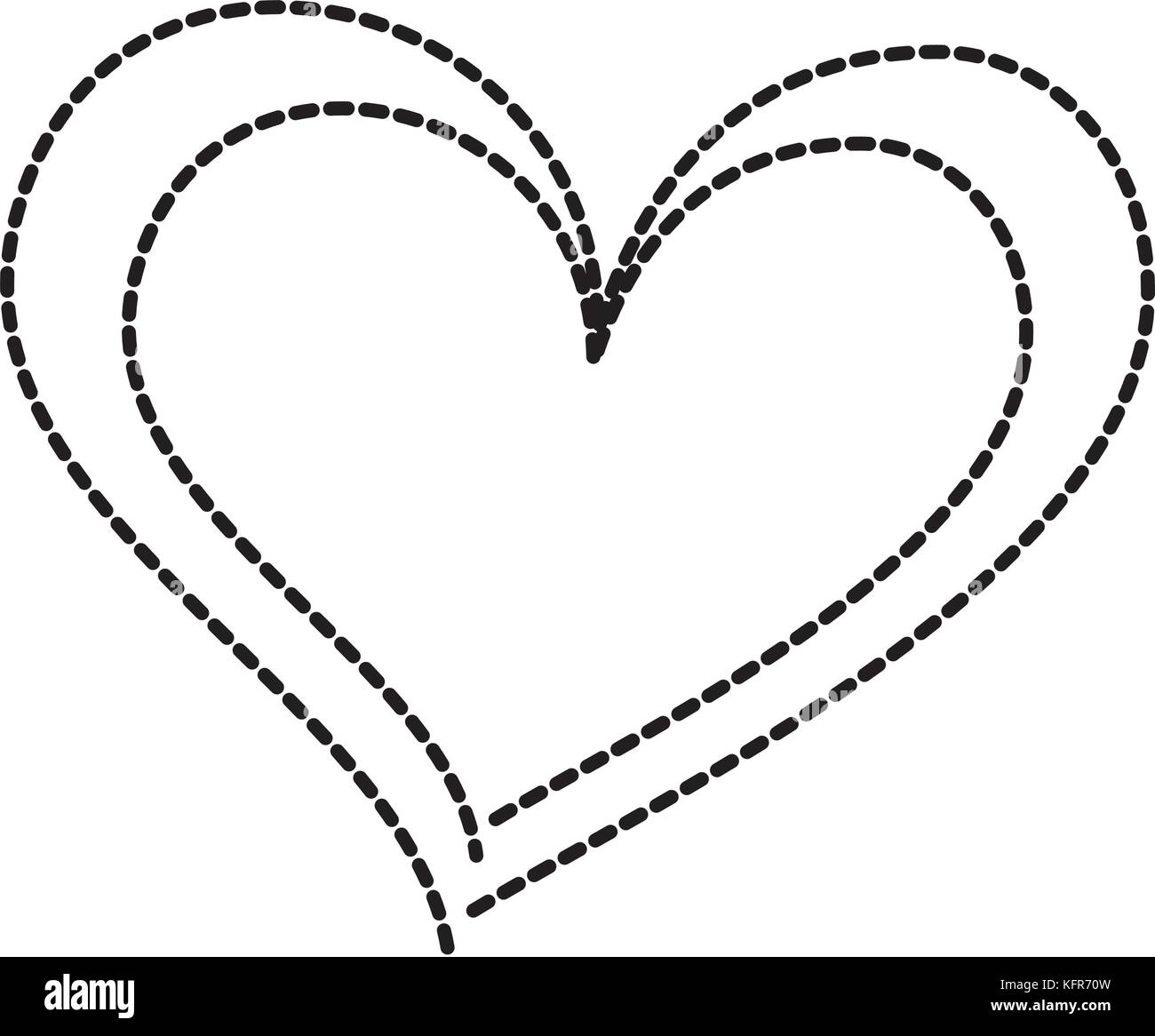 Dessin bleu coeur love romance passion Illustration de Vecteur