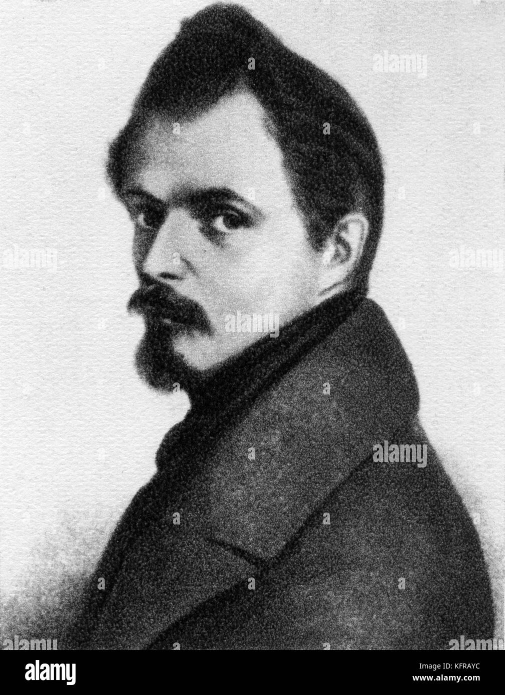 Adolf von Henselt - portrait. Après une lithographie par A. Grahl. Le compositeur et pianiste allemand, 12 mai 1814 - 10 octobre 1889. Banque D'Images