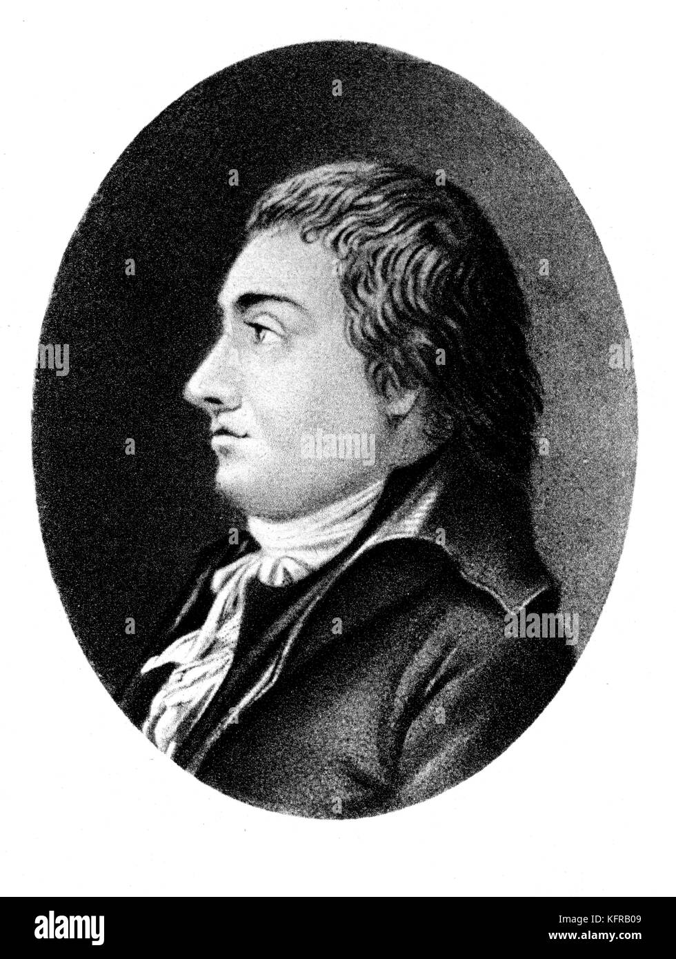 Johann Rudolf Zumsteeg, compositeur et chef d'orchestre allemand, 10 janvier, 1760 - 27 janvier, 1802. Banque D'Images