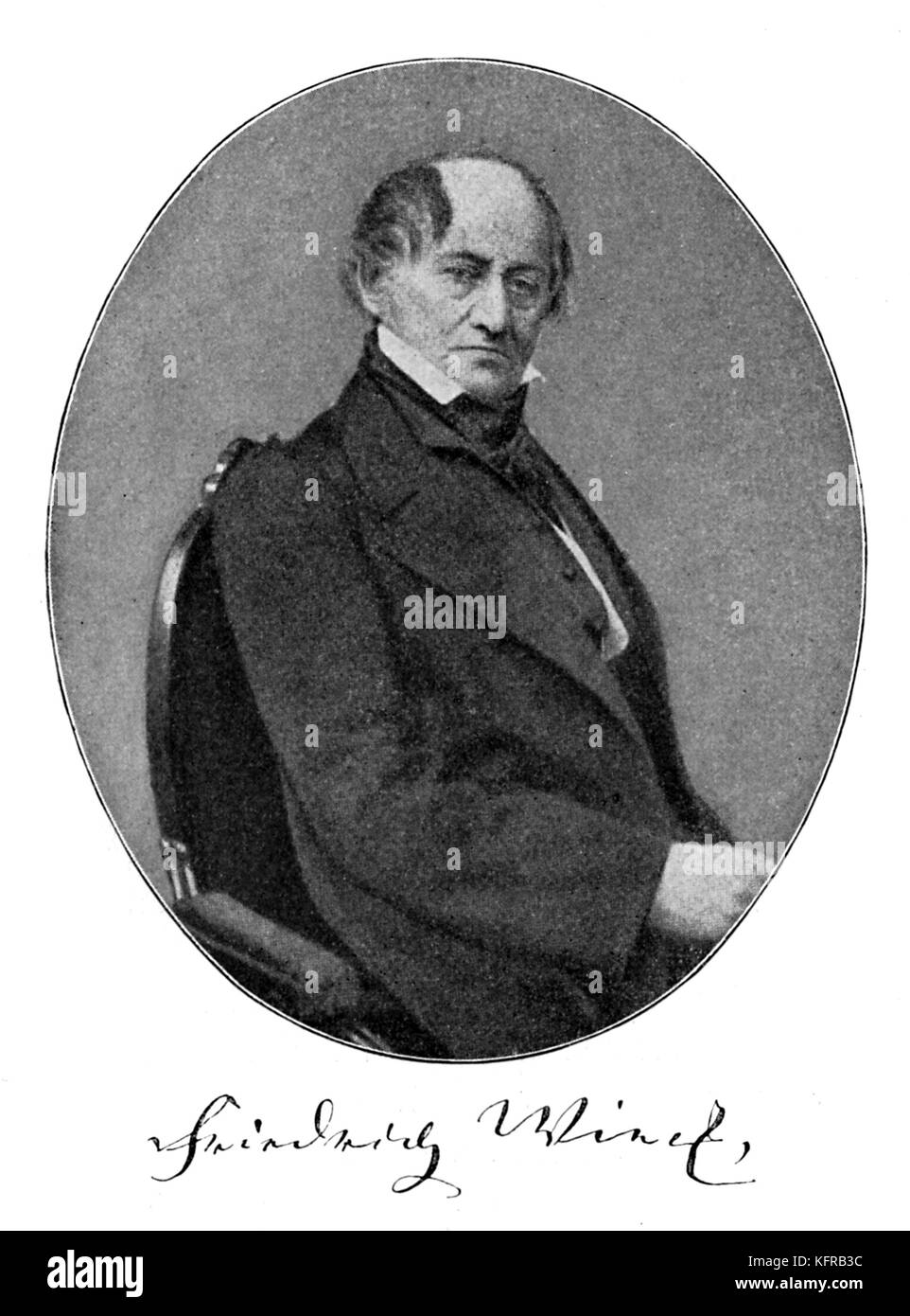 Friedrich Wieck - portrait. Professeur de piano allemand renommé, parmi ses étudiants étaient sa fille Clara Wieck Schumann (plus tard), Hans von Bülow et Robert Schumann, 18 août 1785 - 6 octobre 1873. Banque D'Images