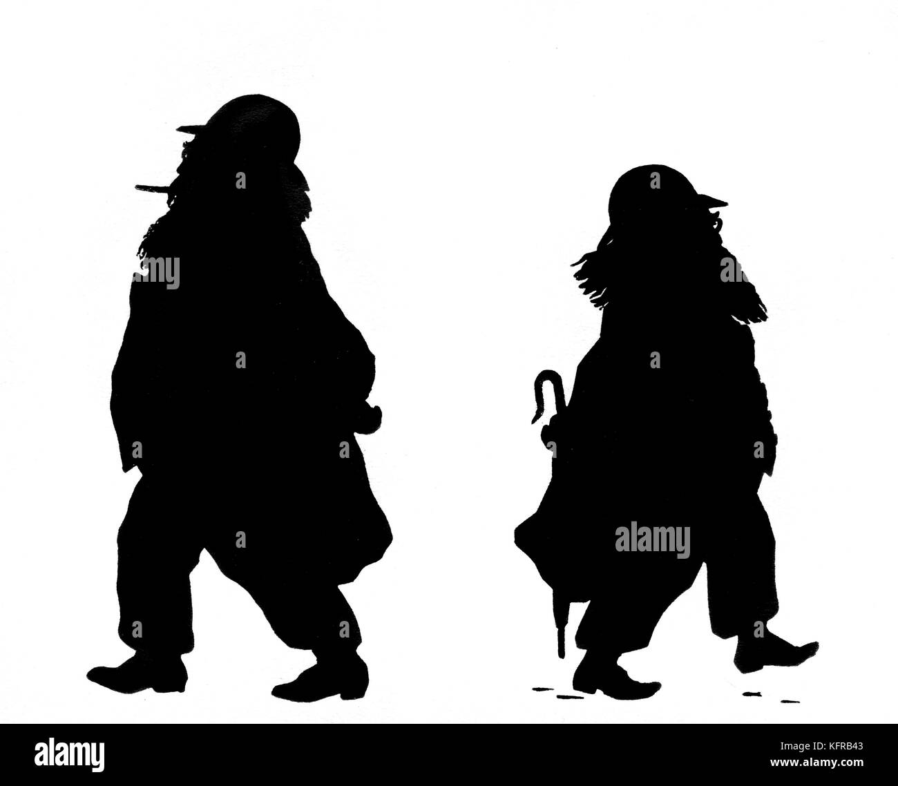 Johannes Brahms. Caricature d'ossature par Otto Bohler/ Boehler. Compositeur allemand, 7 mai 1833 - 3 Avril 1897 Banque D'Images