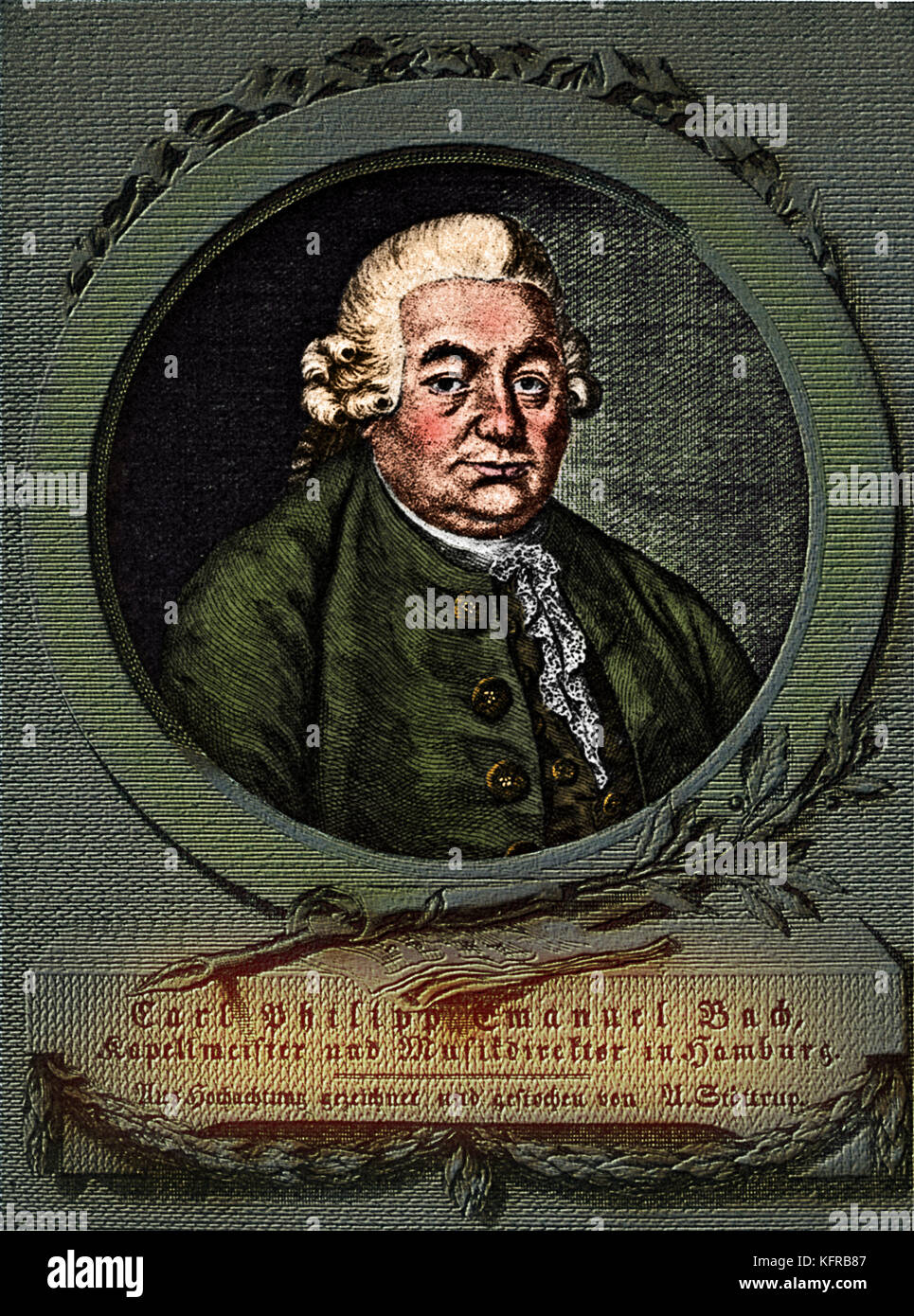 Carl Philipp Emanuel Bach, compositeur allemand, 1714-1778. J S Bach's second fils survivant.. Banque D'Images