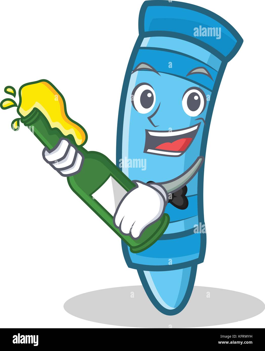 Mascotte de crayon avec bière - UNE illustration de dessin animé d'une  mascotte de crayon avec une bière Image Vectorielle Stock - Alamy