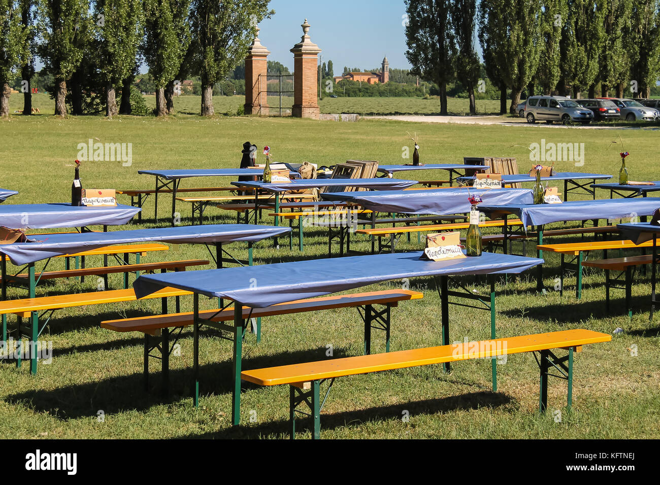 Villa Sorra, ITALIE - 17 juillet 2016 : place de pique-nique sur napoleonica. événement Castelfranco Emilia, Modena Banque D'Images