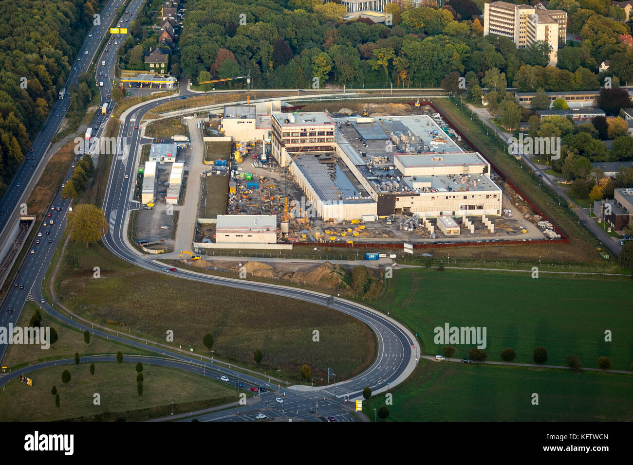 Succursale de la banque fédérale Aplerbeck, coffre-fort pour les réserves d'or, le fort KNOX allemand, la construction de Landeszentralbank, Dortmund, Ruhr, Nordrhein-Westfalen, Banque D'Images