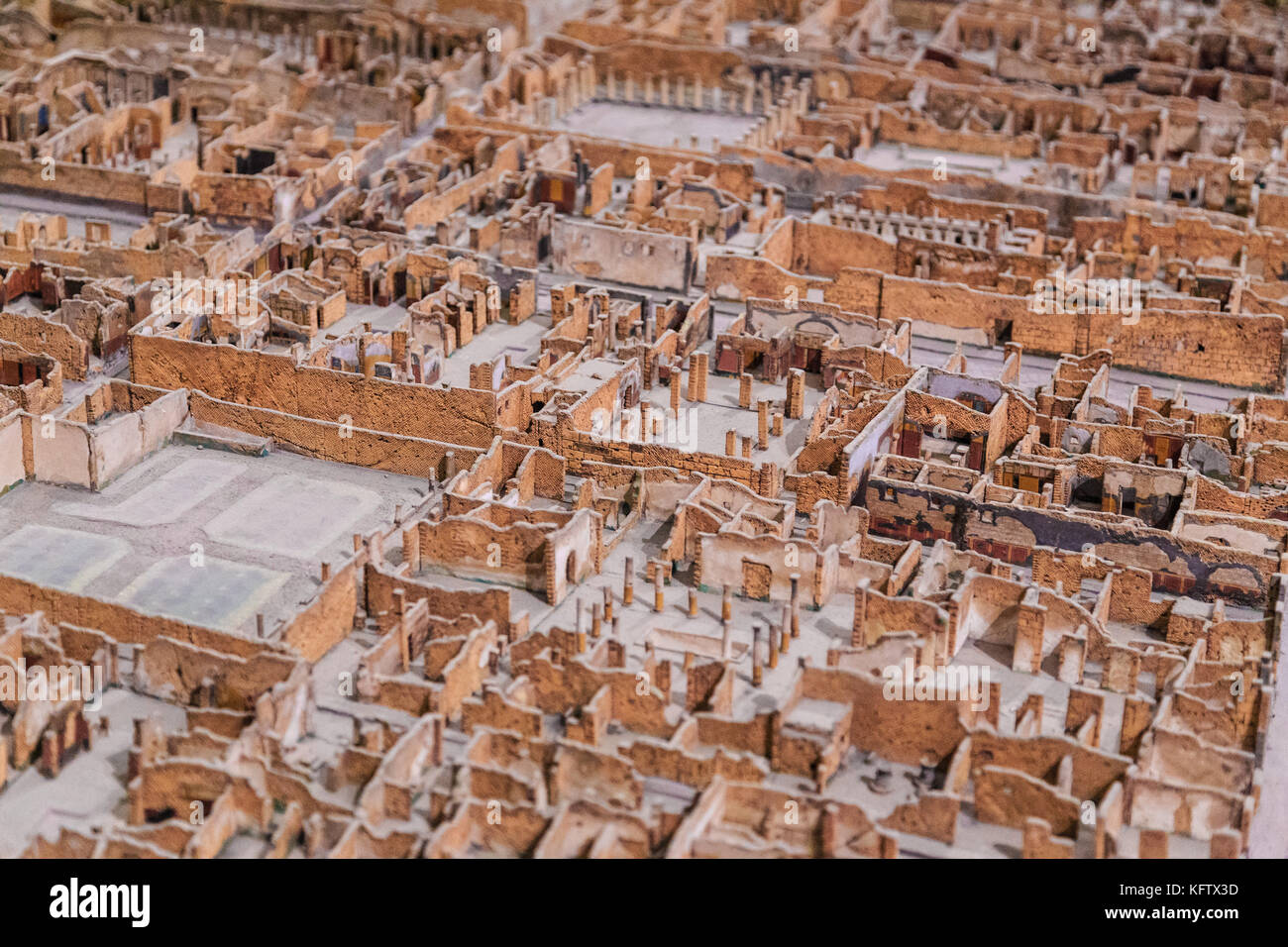 Musée archéologique national de naples, modèle de Pompéi, Naples, Italie Banque D'Images