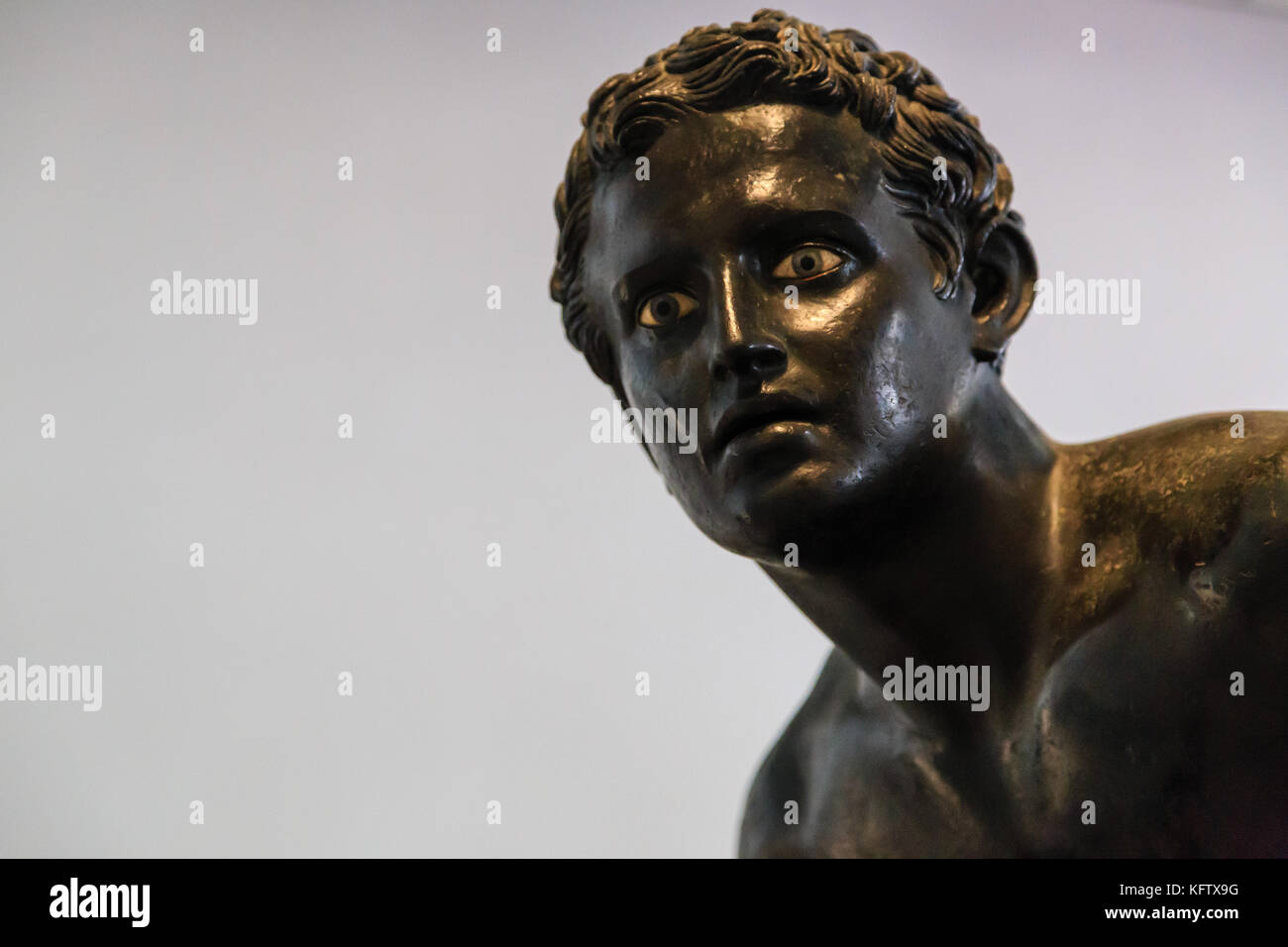 Musée archéologique national de naples, statue d'athlètes, Naples, Italie Banque D'Images