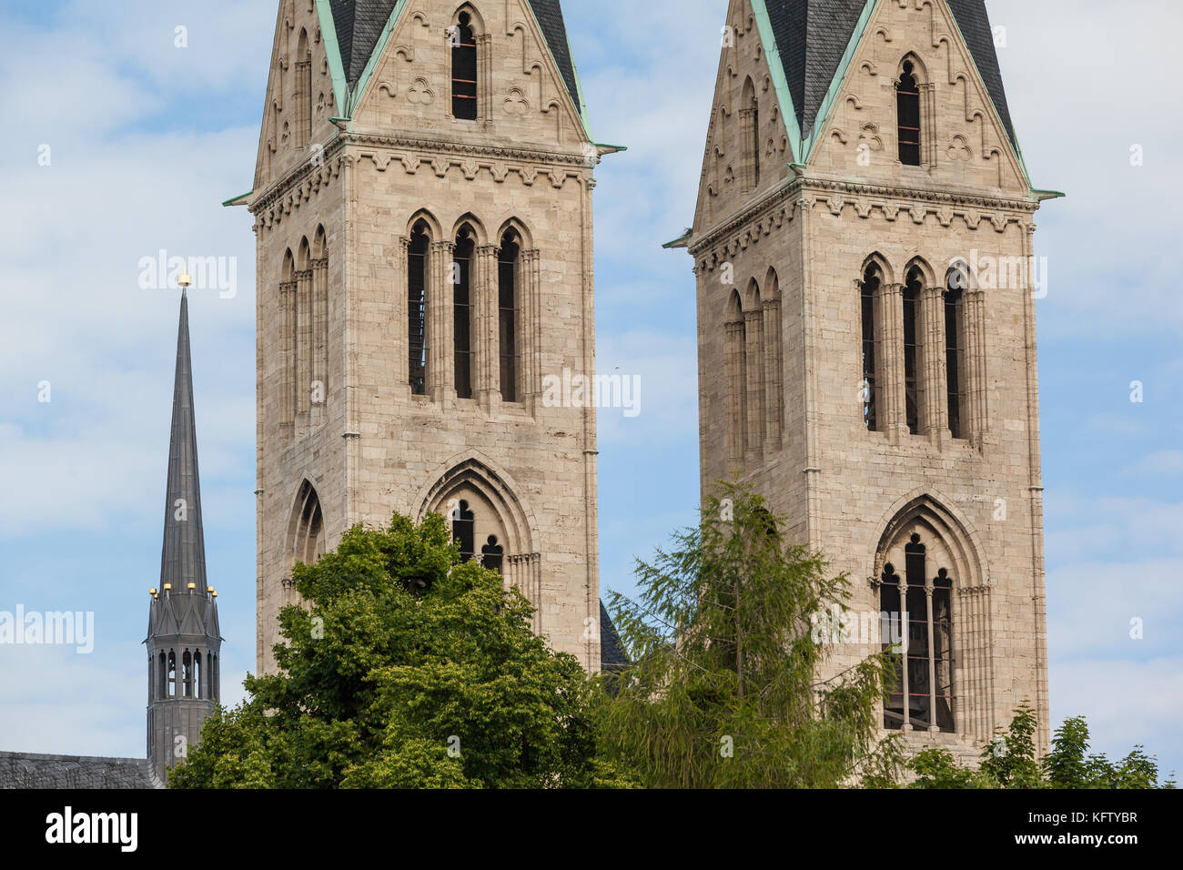 Kirchtürme Halberstadt Dom Banque D'Images